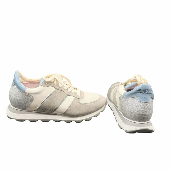 GEOX SPHERICA Sneakers in silver buy online Geox D Spherica VSeries Sneakers White Grey Silver US 10 glitter heel